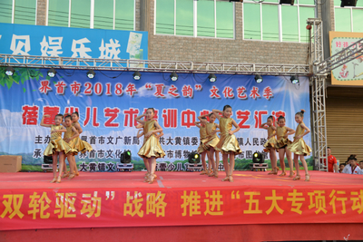 界首市举办2018年“夏之韵”文化艺术季--大黄镇少儿文艺汇演活动